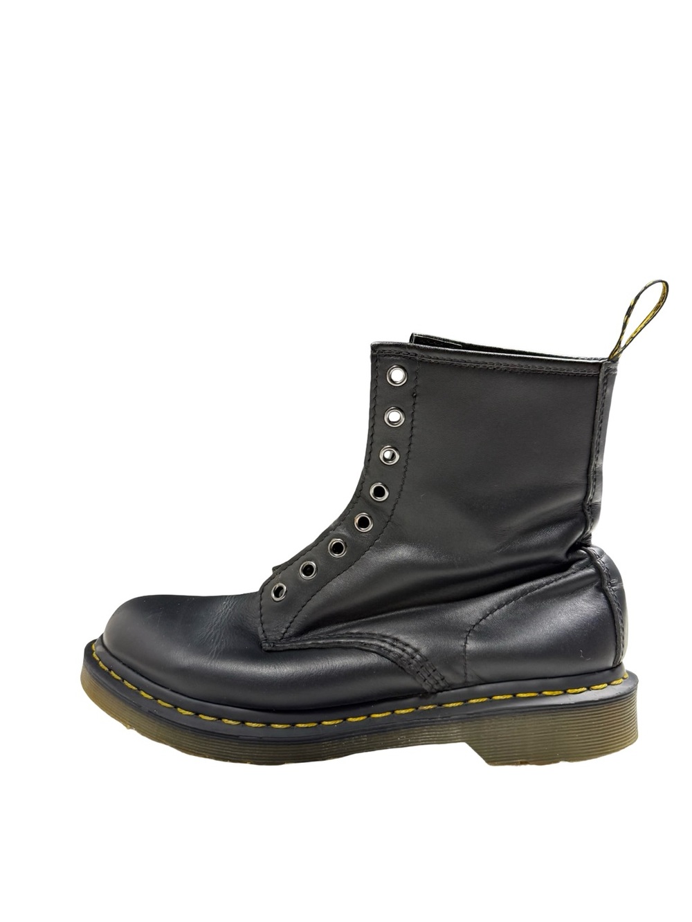 Dr. Martens 11821 Black Smooth Leather Lace Up Boots Combat Grunge Men 8 Women 9 - Picture 7 of 11